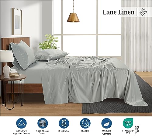 100% Egyptian Cotton Queen Sheet Set - 4 PCs - White Bed Sheets Q1490