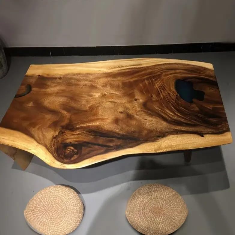 Live Edge Wooden Table (60 x 30 Inches, 16.5 Inches Tall) D35273