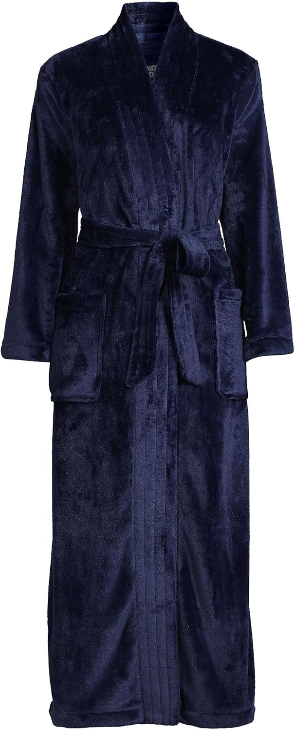 Deep Sea Navy Regular Small Long Wrap Robe L381615