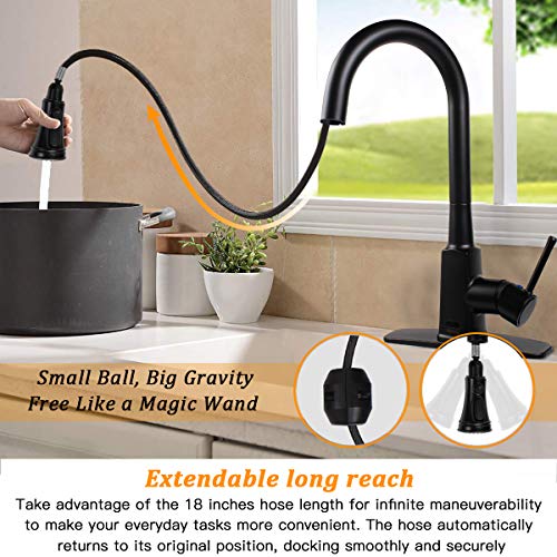 Touchless Kitchen Faucet with Pull Down Sprayer Polished Chrome Solid Brass Stainless Steel M738613