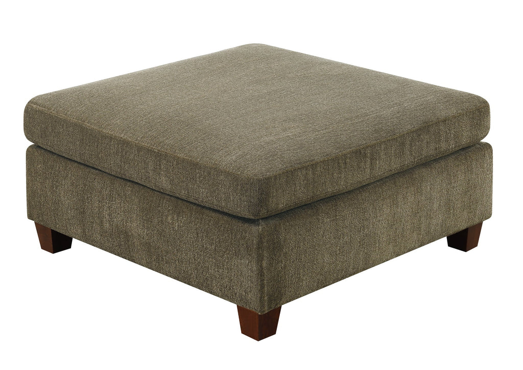Tan Chenille Fabric Modular Sectional Sofa Set with Ottoman Y394739