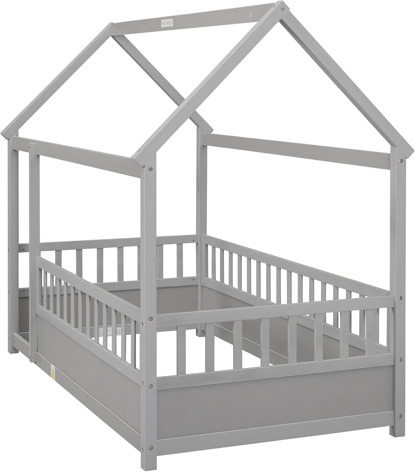 Twin Size House Bed with High Fence M1423