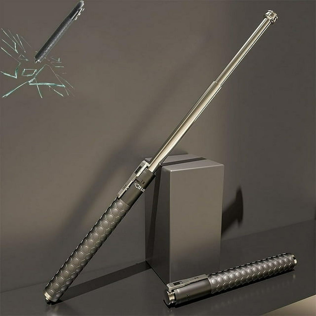 Enhanced Automatic Retractable Hiking Stick 3 Sections Trekking Poles with Sleeves and Tail Ropes Non-Slip Q8584