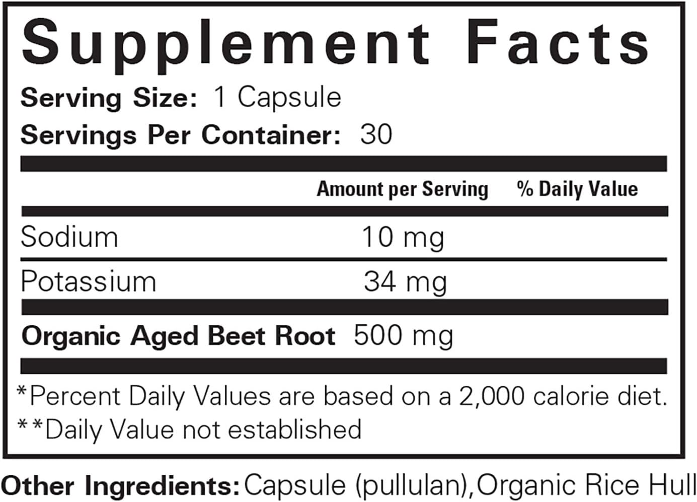 Organic Beet Root Capsules - 30 Capsules A690