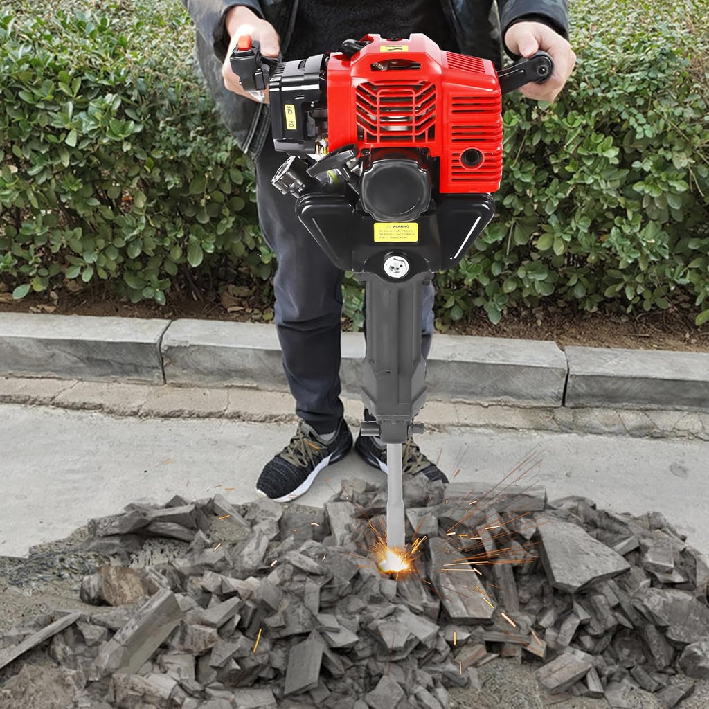 52CC 2 Stroke Gasoline Concrete Breaker with 2 Chisels L77602