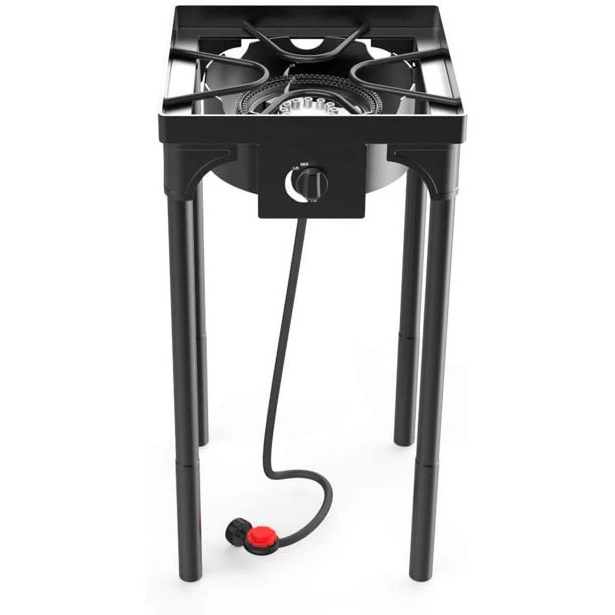 Portable Propane Stove, Single Burner with Gas Hose, Detachable Legs J517334