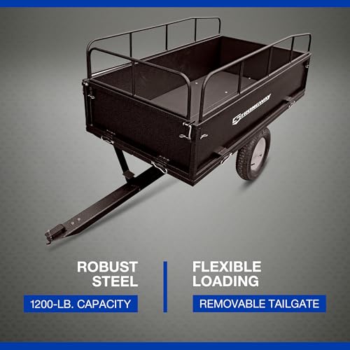 Steel ATV Trailer, 1200-Lb. Capacity, 17 Cu. Ft. D411987