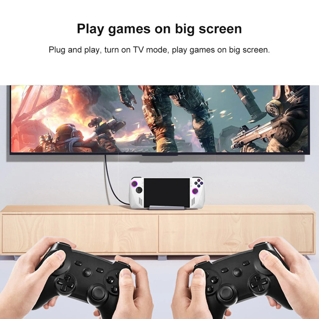 Steam Deck Docking Station with 2 Fans, 4K 60Hz HD Multimedia Interface, USB3.0 2.0, Gigabit RJ45, 100W PD Charging Port Q57214