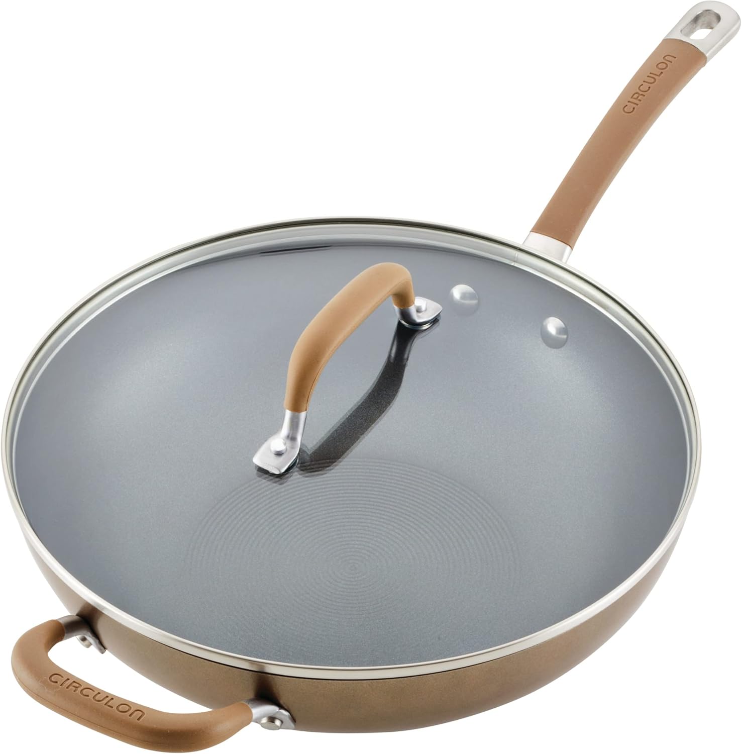 12 Inch Hard Anodized Nonstick Jumbo Cooker with Lid U938