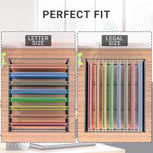 Hanging File Folder Frame for Legal and Letter Size, 15.2"L x 12.4"W x 10.5"H, 1 Pack W1452
