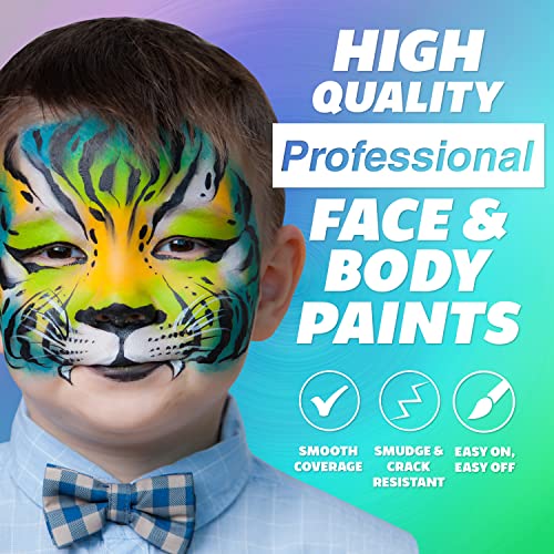 12 x 10 gm Water Activated Non Toxic Face Paint Palette S712488