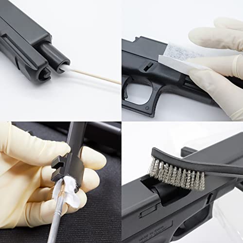 Gun Cleaning Supplies Case with Patches, Swabs, Cloth, and Brush A548