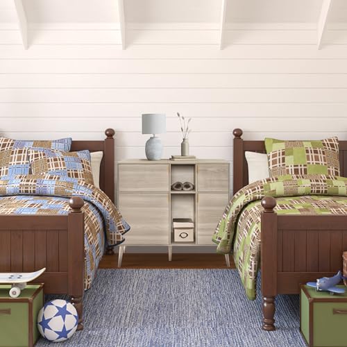 Storage Cabinet with Doors and Shelves, 4 Doors 3 Open Shelves J259733