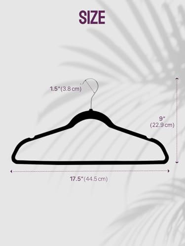 50 Pack Non-Slip Velvet Clothes Hangers with Swivel Hook K75743