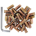 40 Pcs 1/4-20 x 25mm Carbon Steel Threaded Wood Inserts G5385