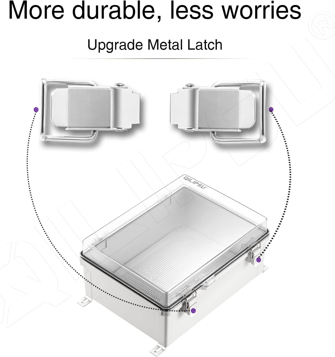Grey ABS Plastic Junction Box IP67 Waterproof Dustproof Enclosure Pack of 2 E3337