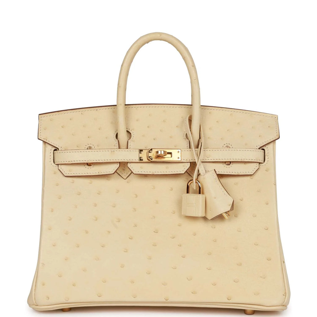 Vanille Ostrich Boreal Gold Hardware Birkin 25 H705