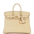 Vanille Ostrich Boreal Gold Hardware Birkin 25 H705