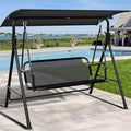 3 Person Patio Swing Chair with Adjustable Canopy and Removable Cushion A703