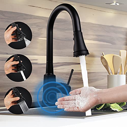 Touchless Kitchen Faucet with Pull Down Sprayer Polished Chrome Solid Brass Stainless Steel M738613