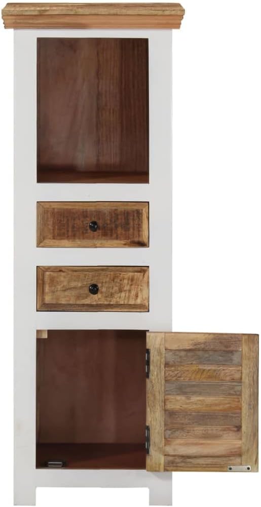 Brown&White Solid Wood Sideboard R2829