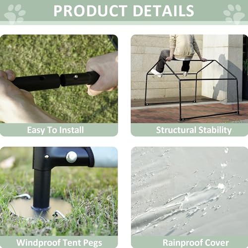 4'x4'x3' Waterproof Outdoor Dog Tent K616766