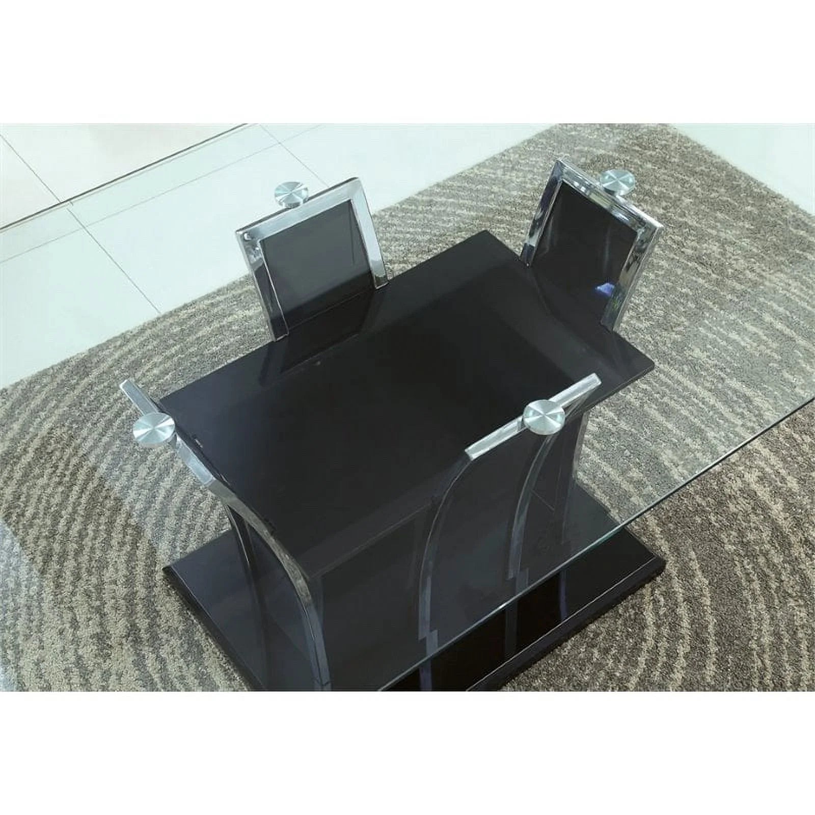 Black Glass Top Dining Table P758826