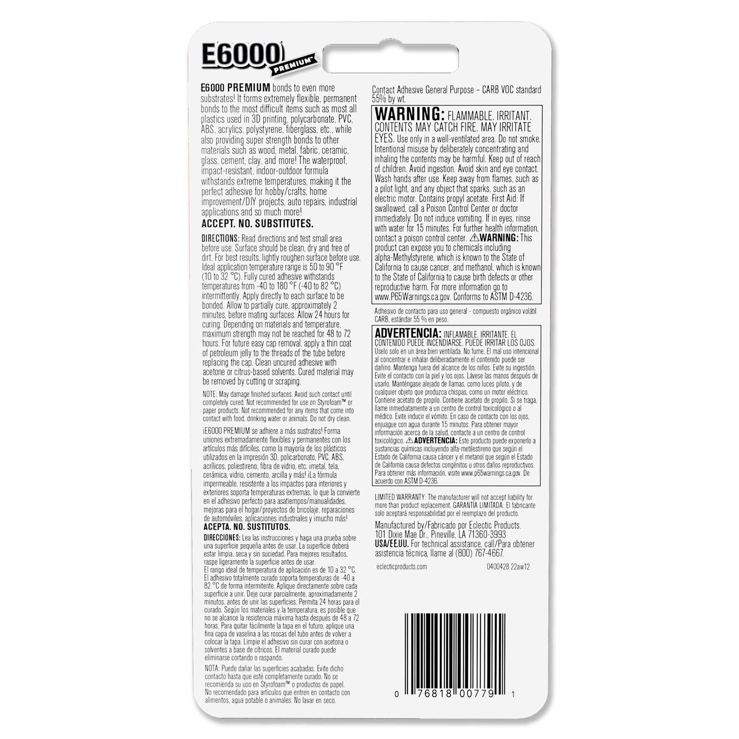 E6000 Contact Adhesive N95176