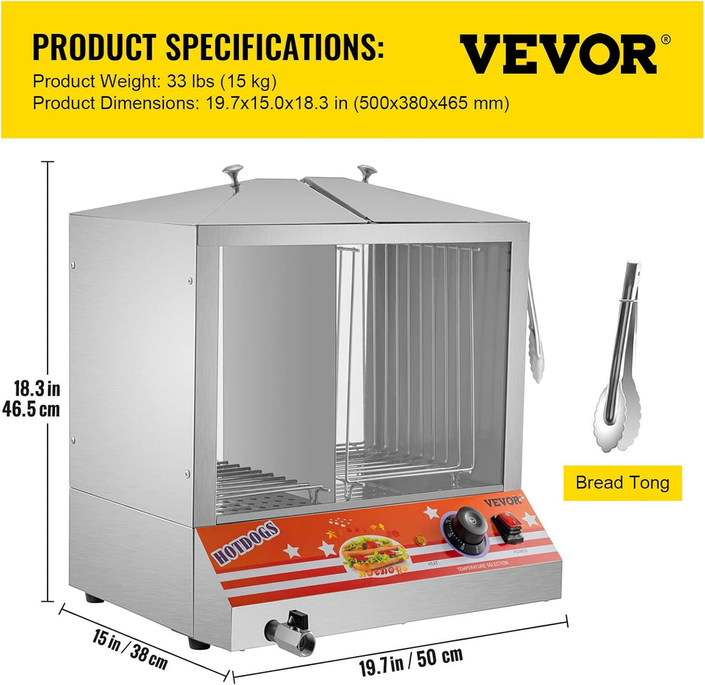36L Stainless Steel Hot Dog Steamer I774