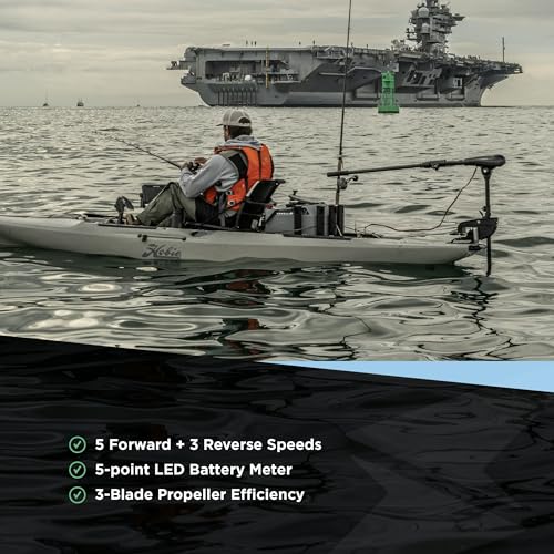55lb Thrust Transom Mounted Saltwater Electric Trolling Motor with LED Battery Indicator (36" Shaft) I688