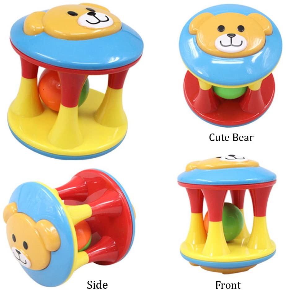 3 Pcs Baby Rattle Ball Toys Colourful Shaking Bell Rolling Balls Newborn Handbells P3167