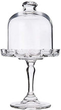 Mini Cake Stand Glass Cupcake Display Plate with Dome Cover Pedestal Dessert Stand Holder I560
