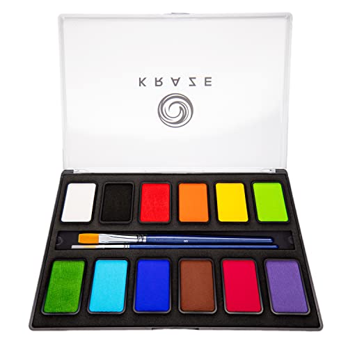 12 x 10 gm Water Activated Non Toxic Face Paint Palette S712488
