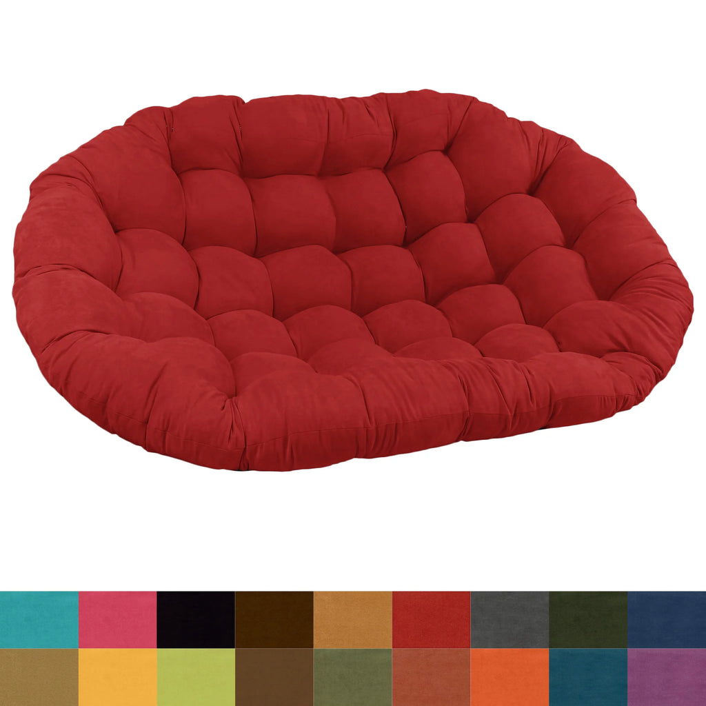 Oversize Double Papasan Chair Micro Suede Cushion Green R862