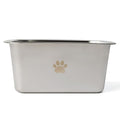 Non Slip Stainless Steel Large Dog Water Bowl 2.65 Gallons Silver V34188