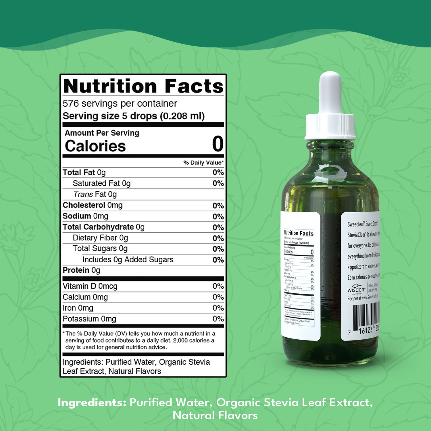 Stevia Clear Liquid Stevia Sweetener, 4 oz M5090