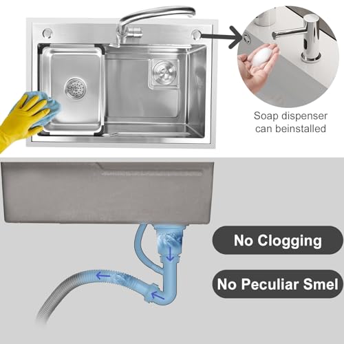 Stainless Steel Freestanding Single Bowl Sink with Faucet N823