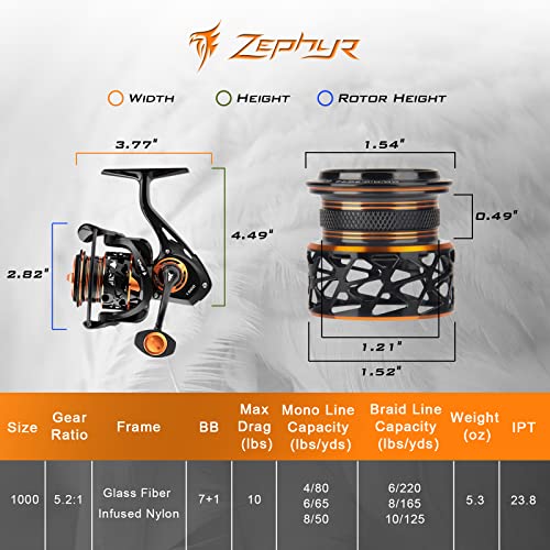 Ultralight Spinning Reel with Carbon Fiber Construction P879