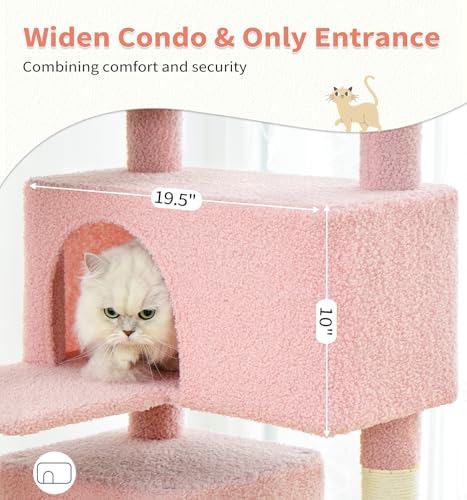 Dark Grey 54in Multi-Level Cat Tree with 2 Condo and Scratching Posts I172