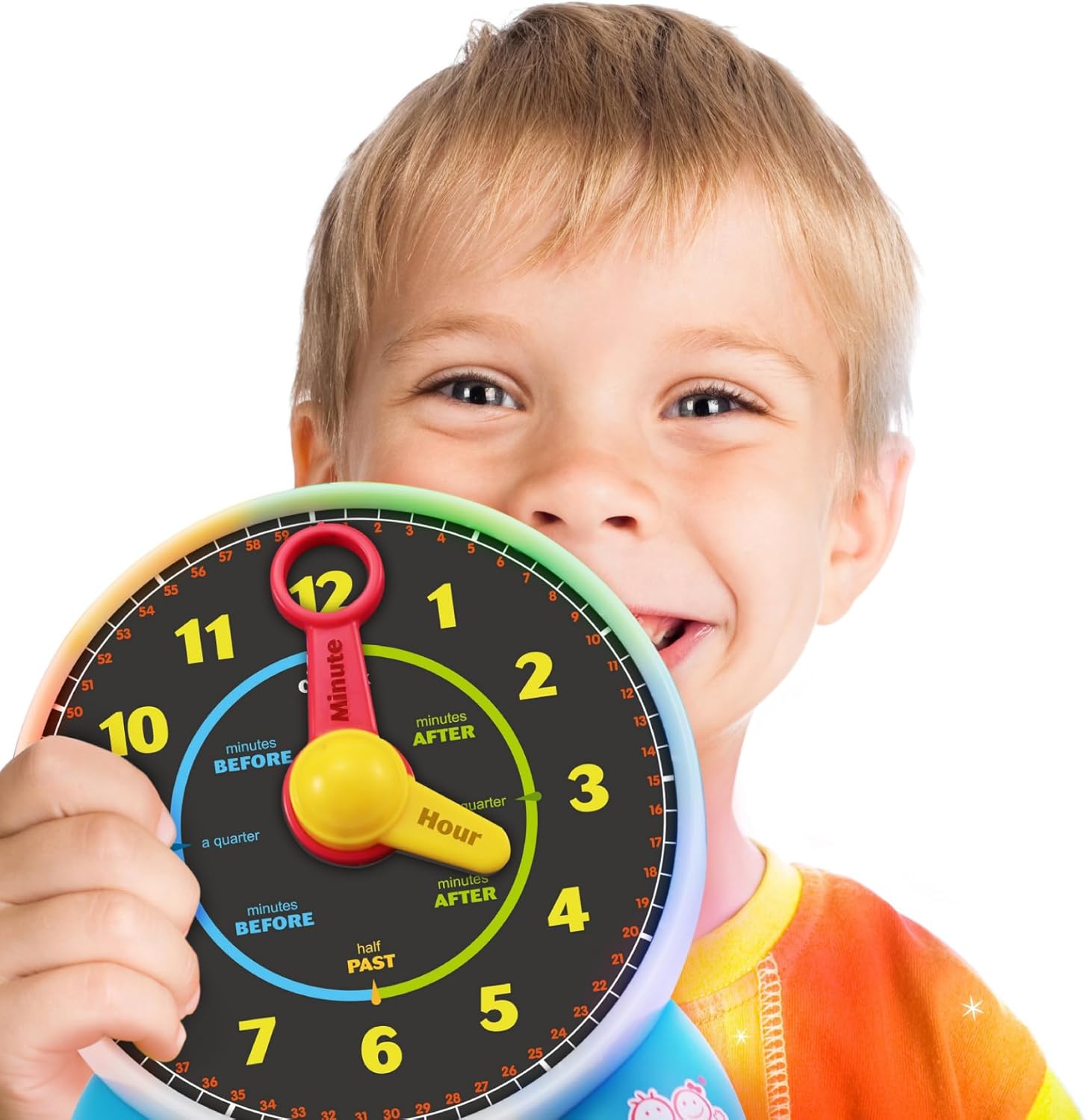Learning Clock Teaching Light-Up Toy with Quiz and Music Sleep Mode I713