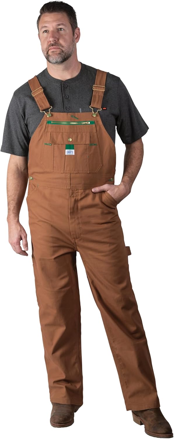 Men's Duck Bib Overall, Pecan, 38x30 K76091