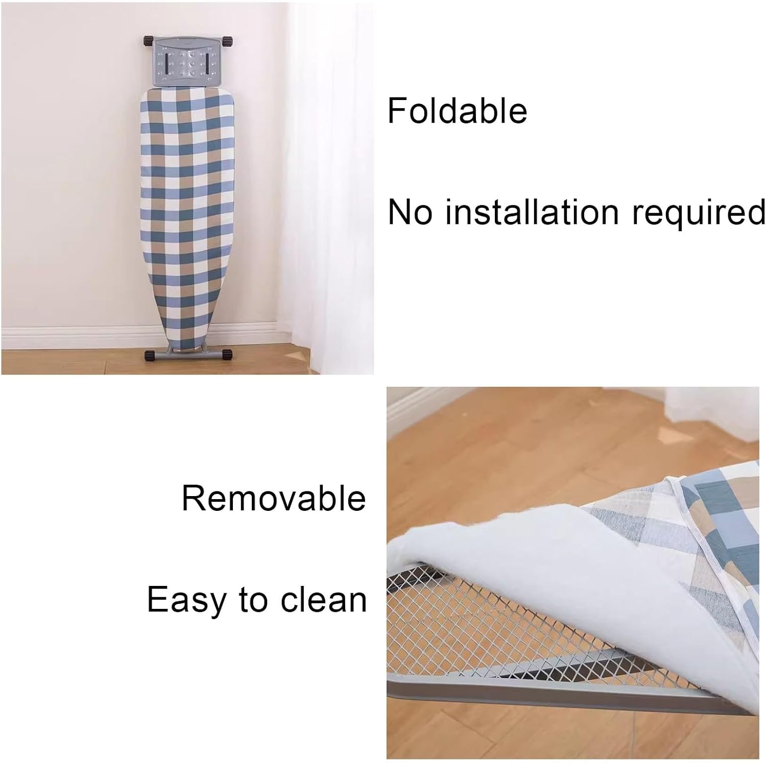 Compact Full-Size Folding Ironing Board with Iron Stand L181887
