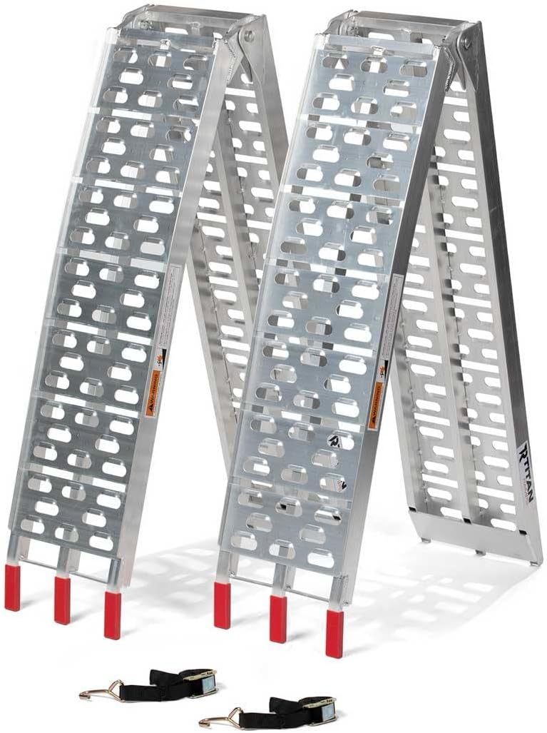 Aluminum Plate Top Ramp 7.5 Ft Pair 1,500 Capacity Loading Ramp C74920