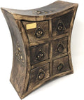 Compact 6" L x 4" W x 8" H Wooden Storage Cupboard A277
