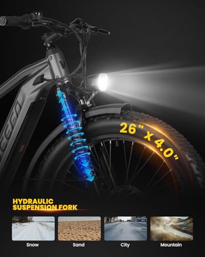 26" x 4.0" Fat Tire 7-Speed Electric Bike B1811