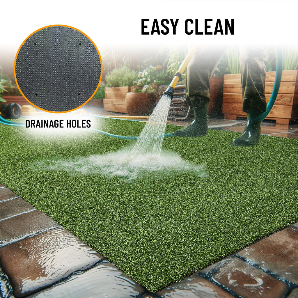 6'6" x 28' Green Artificial Turf Golf Hitting Mat M2654