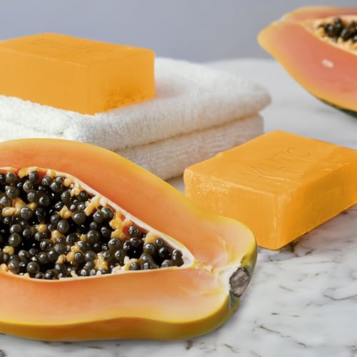 Papaya and Turmeric Kojic Acid Soap Bar, 2 Pack Q7163