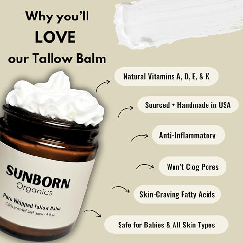 Unscented Organic Grass-Fed Beef Tallow Balm O343