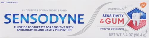 3.4 Ounces Pack of 2 Whitening Toothpaste for Sensitive Teeth J846