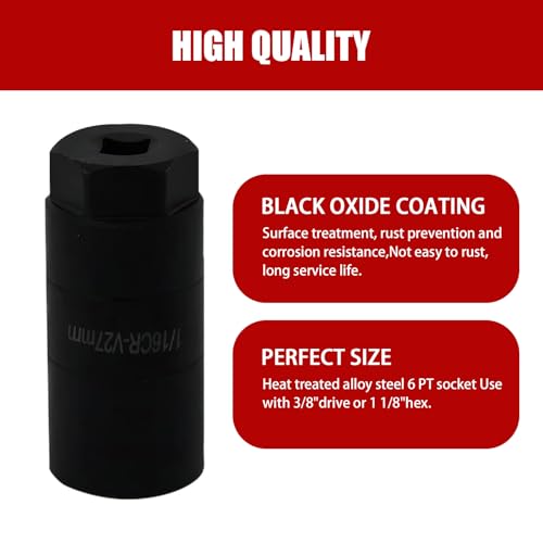 3" 3/8" Driver Deep Design Oil Pressure Sending Socket for 1" and 1 1/16" Switches (Black) P369491